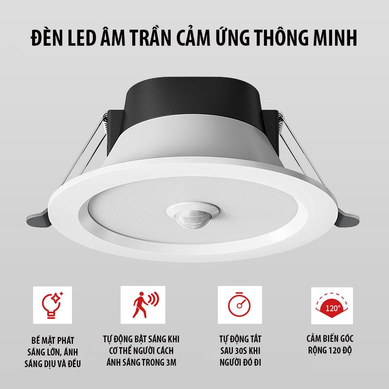 Product Introduction of Đèn LED âm trần cảm ứng chuyển động, đèn led âm trần cảm biến điều khiển bằng giọng nói, tự động tắt đèn, cảm nhận ánh sáng thông minh,Thiết kế chắc chắn, Hiệu suất vượt trội, Ánh sáng chất lượng cao 3