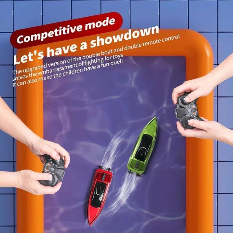 Product Introduction of Remote Control Ship Rc Boat Pool Toy LED Light Waterproof Control High Control Boat Speed Party A8A2 37