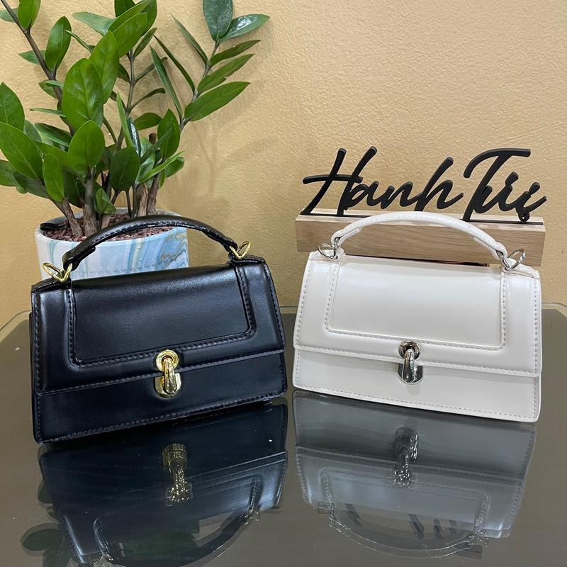 Túi xách nữ có quai khoá móc size 18cm chất liệu cao cấp - Bag Nữ Da Nhung 0
