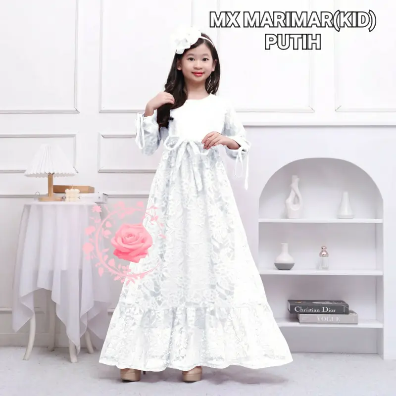 DRESS MAXI ANAK BRUKAT / DRESS GAUN ANAK ELEGAN / DRESS MAXI ANAK PEREMPUAN  / DRESS ANAK MODEL KEKINIAN/ DRESS MAXI ANAK USIA 4-13 TAHUN / Fashion 6