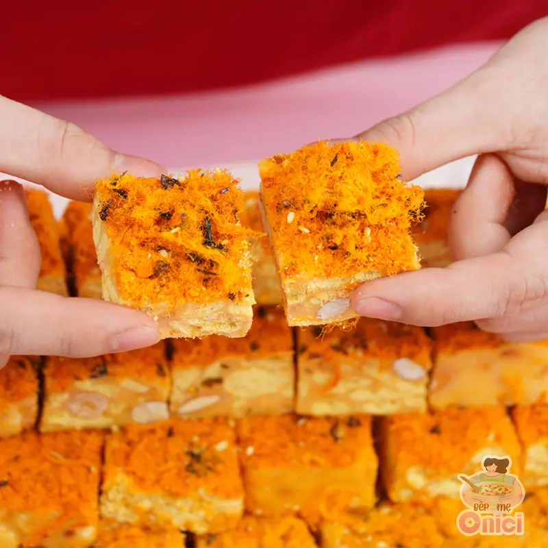 Combo Tết Sum Vầy - Set Bánh Bông Tuyết Hoàng Kim & Kẹo Nougat + Khuôn [set thượng hạng] Bếp Của Mẹ ONICI - Kèm công thức nấu & Quà Tặng