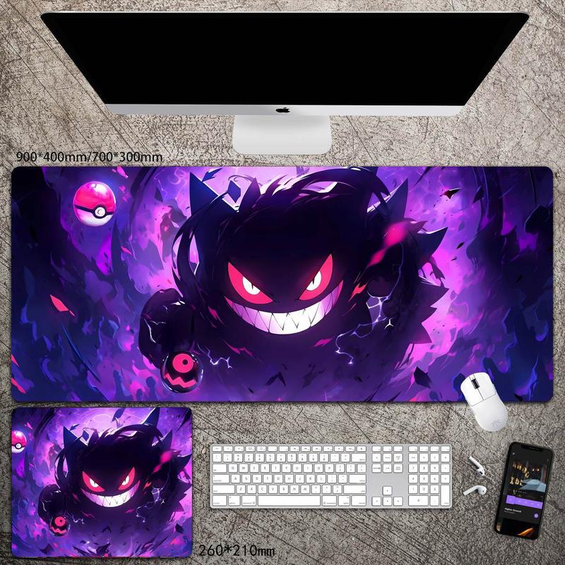 Product Introduction of Sanchengby314191 Pokemon Mouse Pad Oversized Desk Pad Mat Long Computer Office Large Keyboard Pad Two-Dimensional Animation Gengar 7