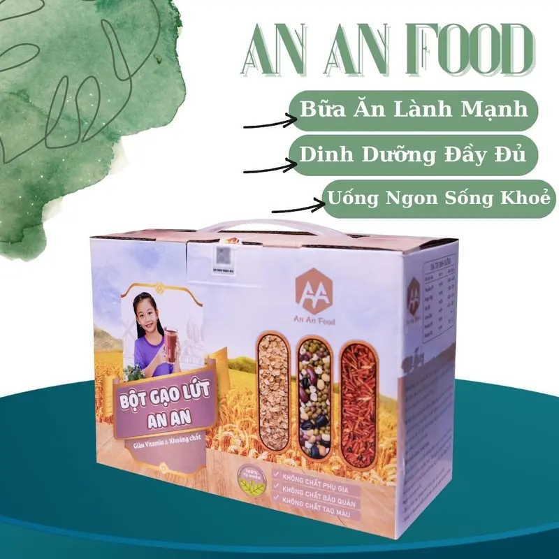 bột gạo lứt ,Yến mạch ,ngũ cốc (400g)/16  gói Tự nhiên Lượng đường thấp Hữu cơ Food 5