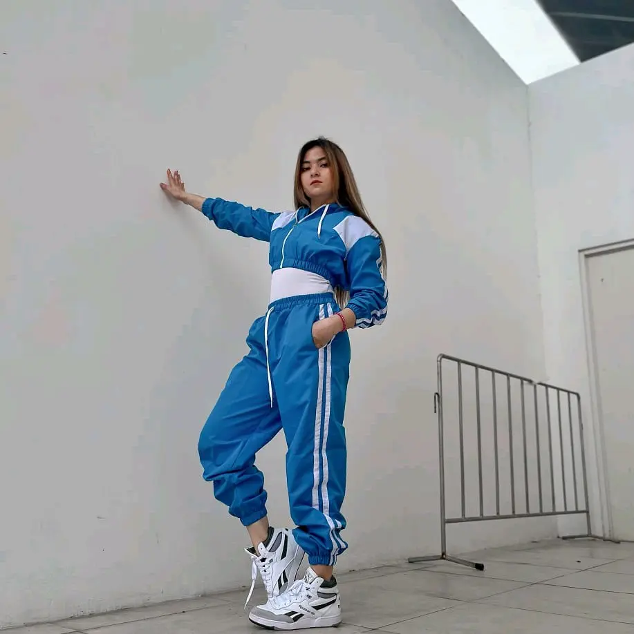 PLANET Flash Set setelan olahragawanita celana cewek Sport Biru