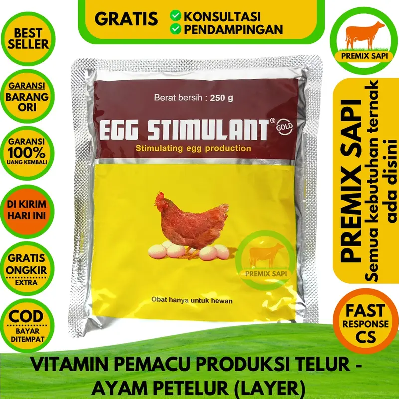 EGG STIMULANT 250gr - Vitamin Multivitamin Pemacu Pemicu Produksi Telur 0