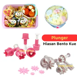 Plunger 1 Set Cetakan Keju Buah Sayur Hiasan Bento