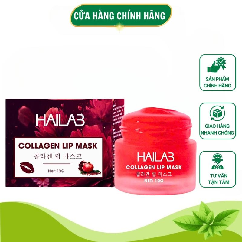 Son Dưỡng Môi Lựu Đỏ Colagen Lip Mask Chính Hãng Hailab 10gr Mặt Nạ Ngủ Hỗ Trợ Dưỡng Ẩm Giảm Khô Nứt Nẻ Hồng Môi Khử Thâm Kích Màu Sau Phun Xăm Son Môi Mỹ Phẩm Trang Điểm Nữ Cosmetic