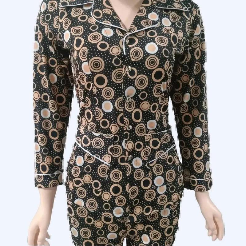 Đồ Bộ pijama nữ tay dài quần dài ống ôm vải thun ATI Women