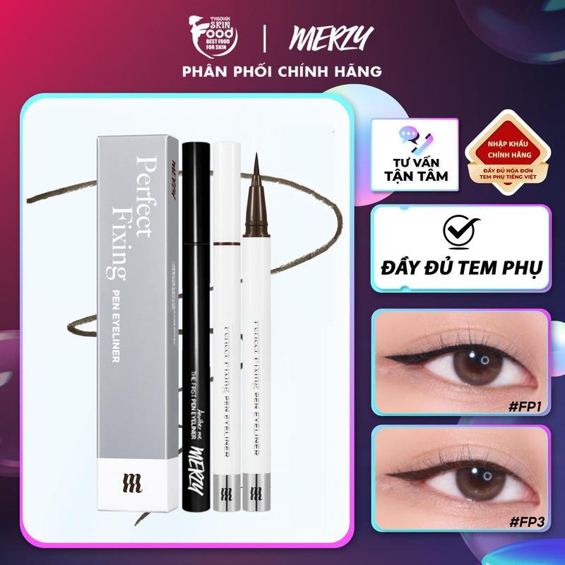 Bút Kẻ Mắt Nước Trang Điểm Hàn Quốc Merzy The First Pen Eyeliner 0.5g Cosmetic Mỹ Phẩm