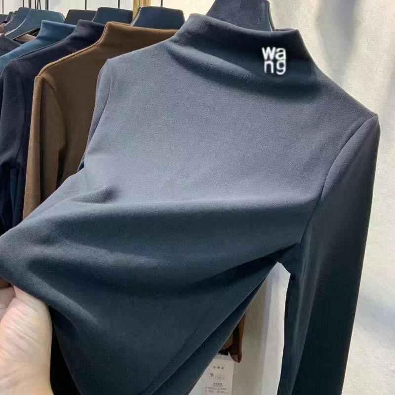 Product Introduction of 2024 Autumn and Winter Dralon Slim Fit Inner Wear Half Turtleneck Thermal Bottoming Shirt New Korean Style Long Sleeve T-shirt Women's Clothing Wholesale 9