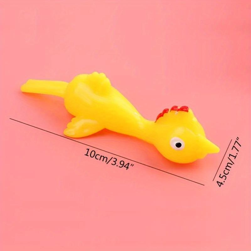 1pc/3pcs, Ejection Toys Slingshot Lightweight Flying Chicken Finger Prank Catapult Toys Chicken Finger Ejection Toys Kids Toys 3