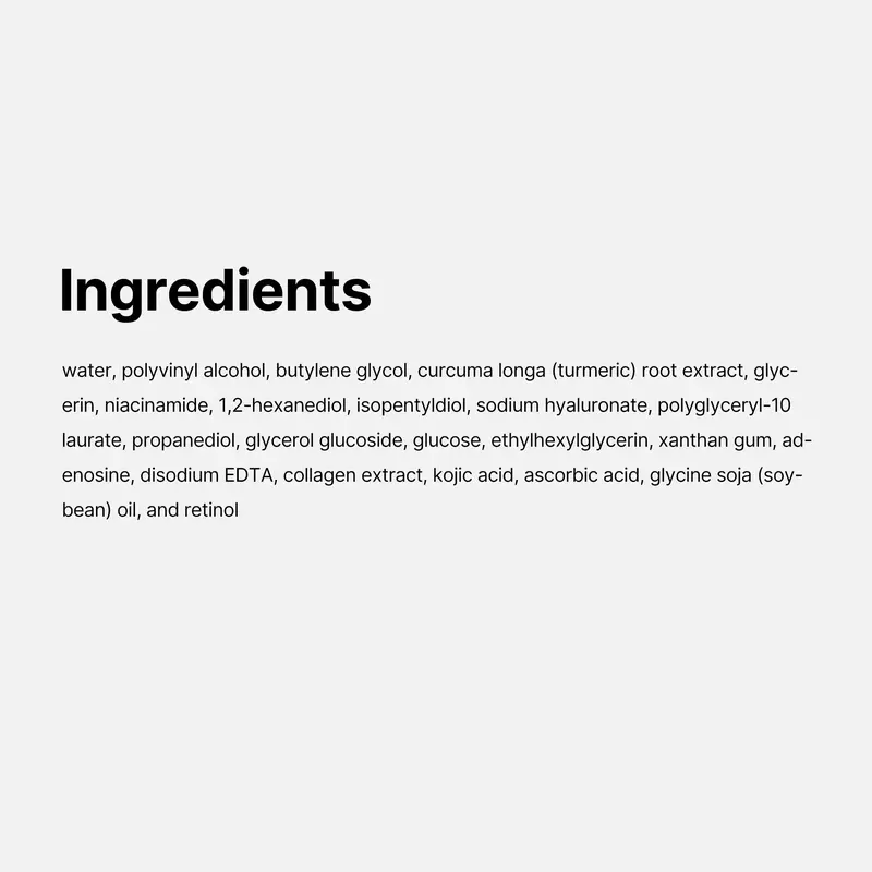 Kojic Acid Turmeric Night Wrapping Mask |   Overnight Wrapping Mask, Morning Shed, Turmeric, Niacinamide, Vitamin C 5