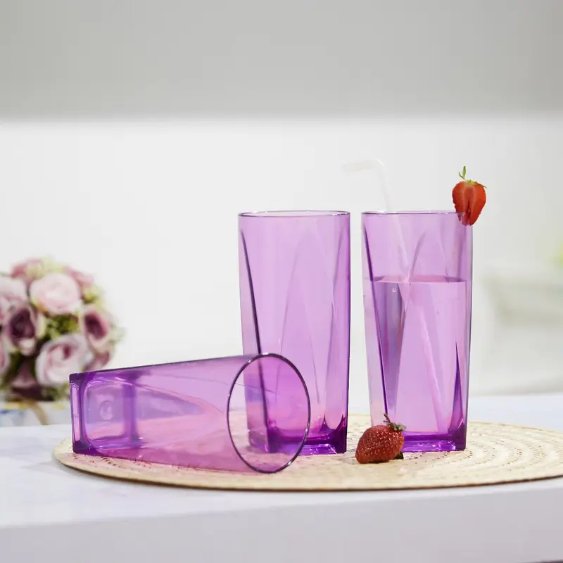 CPM Crystal Glass Set Of 3 Pcs / Gelas Plastik Kaca Minuman 6