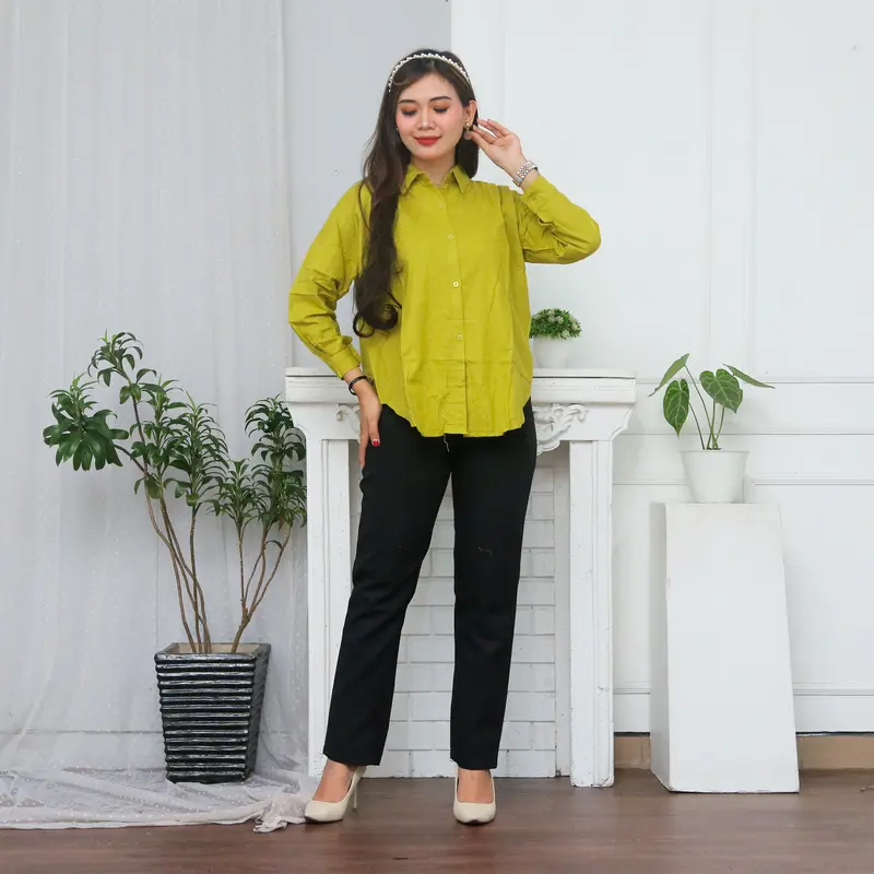 KEMEJA NELKA SHIRT TOP HITS OOTD SELEBGRAM FASHION GROSIR MURAH WANITA TERBEST SELLER Polos Hitam Putih Baju Kain 2