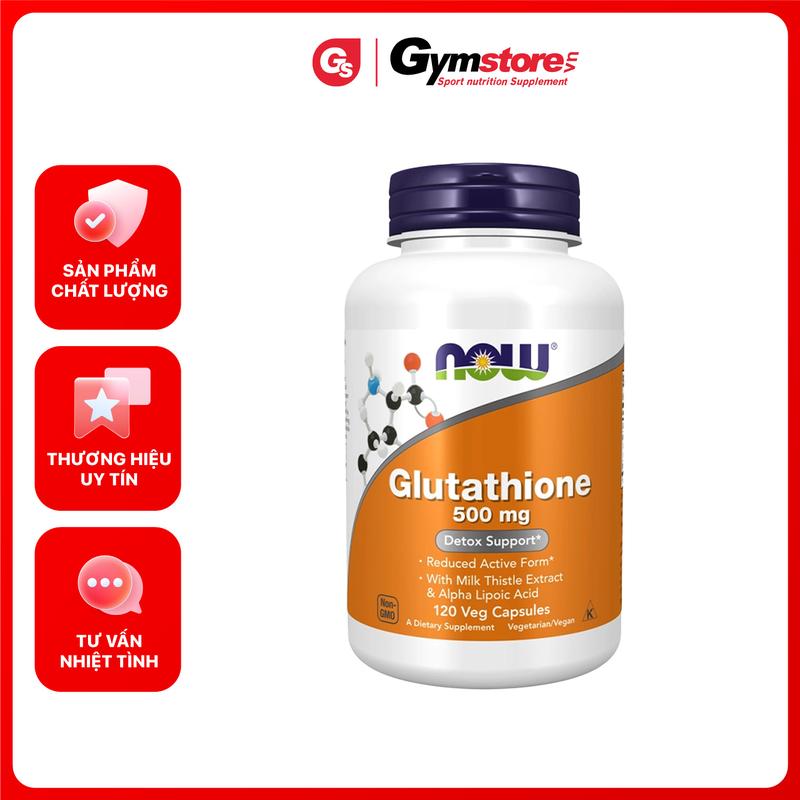 Viên bổ sung Glutathion | Now Glutathione 500 mg | Made in USA