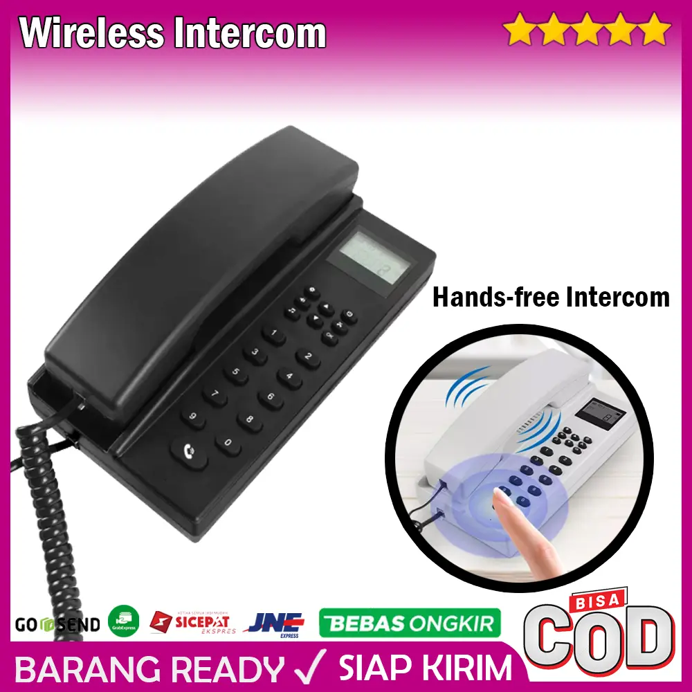 Wireless Intercom Gagang Speaker - CALFORD WI-999 Kantor Rumah Gudang