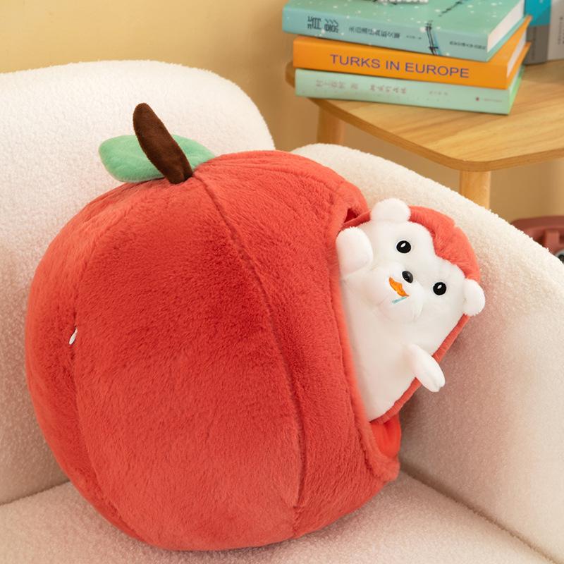 Gấu Bông Nhím Trong Táo 2in1 Cao Cấp Lông Nhung Xù Mềm Mại Đàn Hồi Cao Quà Tặng Cao Cấp Lý Tưởng Cho Người Thương Toy Thú Nhồi Bông Thú Bông Đồ Chơi Không Phát Nhạc la bubu