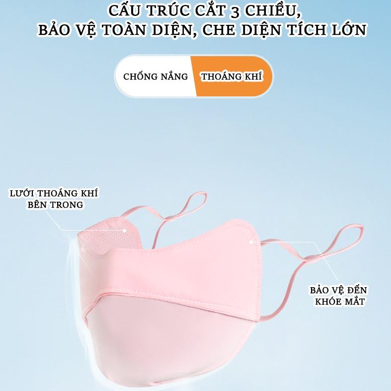 Khẩu Trang Vải Chống Nắng, Chống tia UV, Chất Thun Lạnh Thoáng Mát Kháng Khuẩn Chống Bụi, Khẩu Trang Che Kín Mặt, Dây Đeo Điều Chỉnh Linh Hoạt, Màu Sắc Thời Trang, LIMO 3