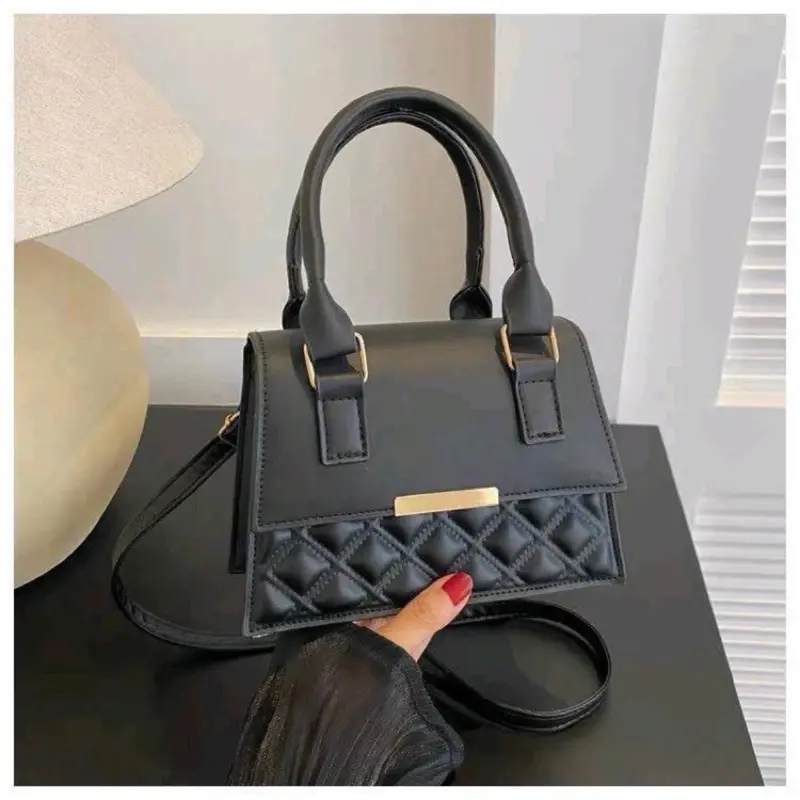 ￼Túi đeo chéo, túi xách nữ đẹp hai quai cầm tay da PU thêu chần chỉ xinh xắn thời trang Bag PK 730 Nhung 0