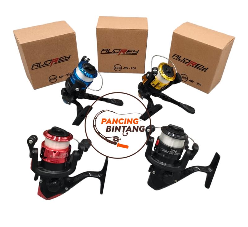 REEL PANCING / REEL AUDREY AW200 5 BEARING / REEL AW200 SUDAH ISI SENAR 0