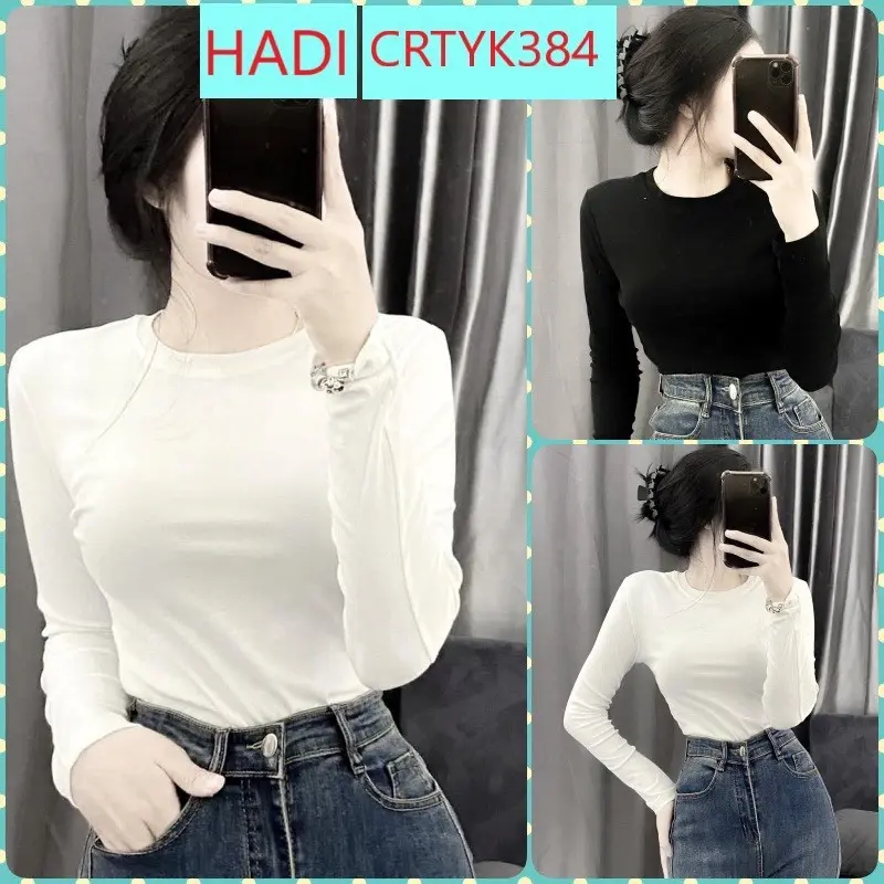 Áo thun borip tay dài cổ tròn - Phong cách đơn giản và thoải mái TTSLC0077