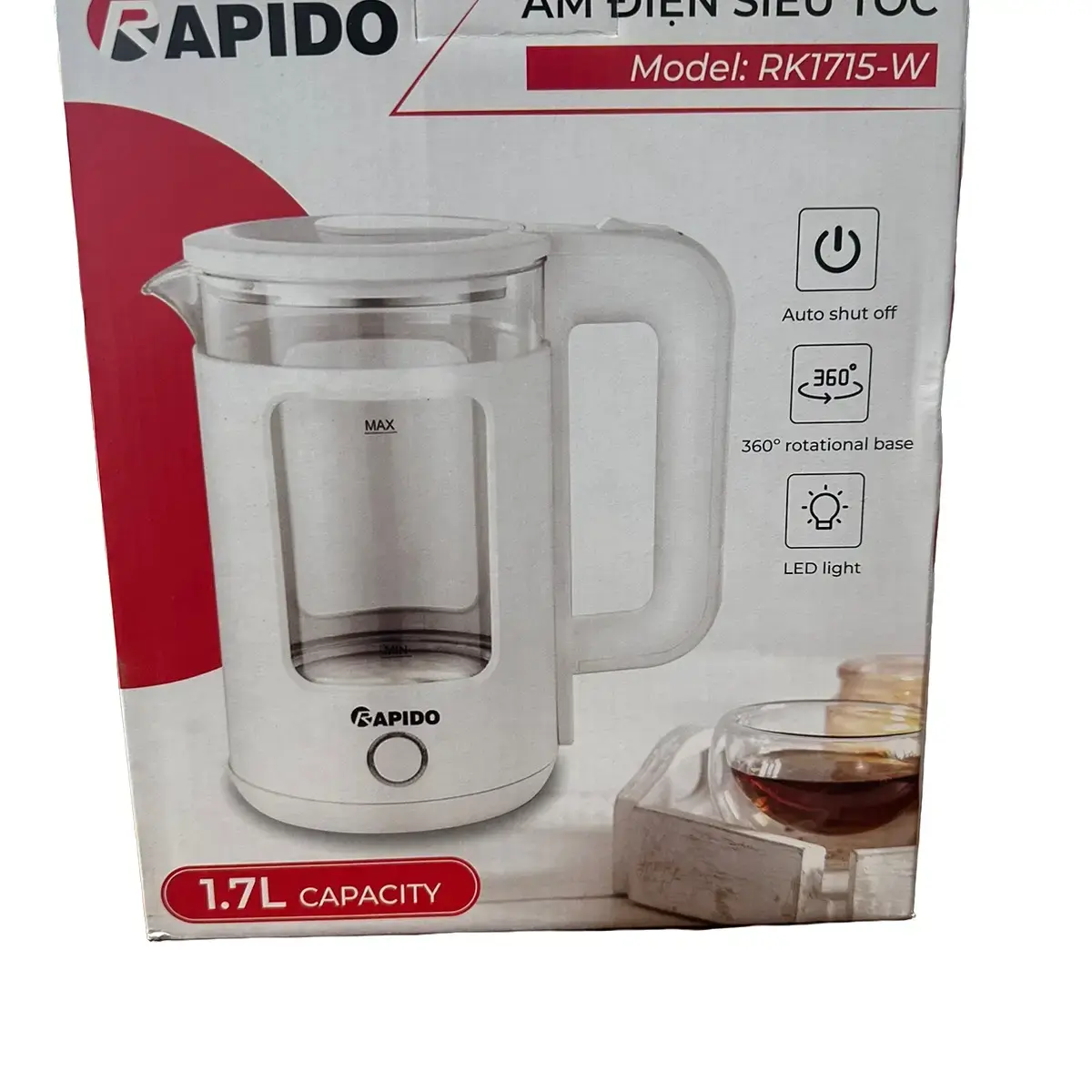 Ấm Điện Siêu Tốc APIDO 1.7L - Đun Nước Nhanh Chóng - Ấm Đun Đun Siêu Tốc Ấm Siêu Tốc
