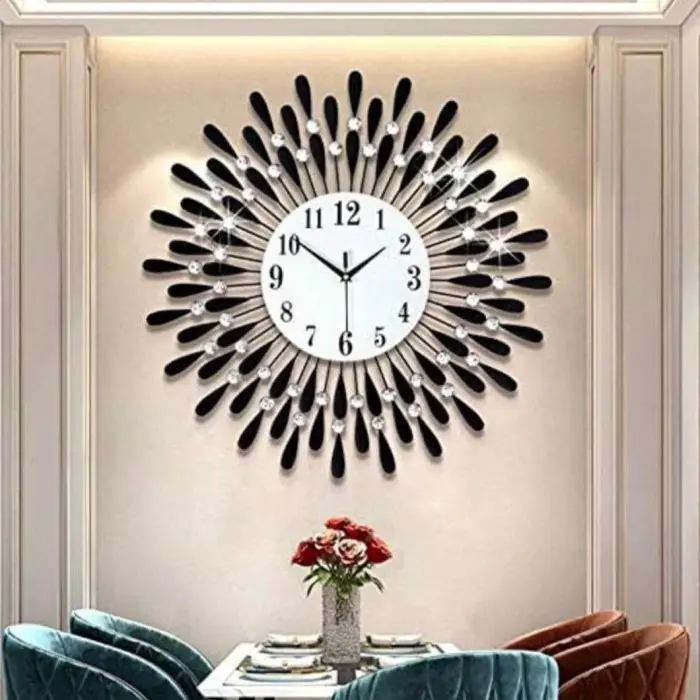 TaffHOME Jam Dinding 3D Quartz Clock Creative Luxury Diamond 38cm - H74 6