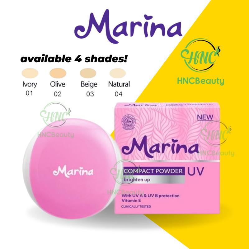MARINA Compact Powder UV Brighten Up Bedak Padat 12gr Peach Wajah 0