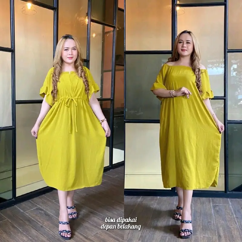 Daster Erika jumbo ld -+140 Crinkle Airflow Cantik Nyaman 2