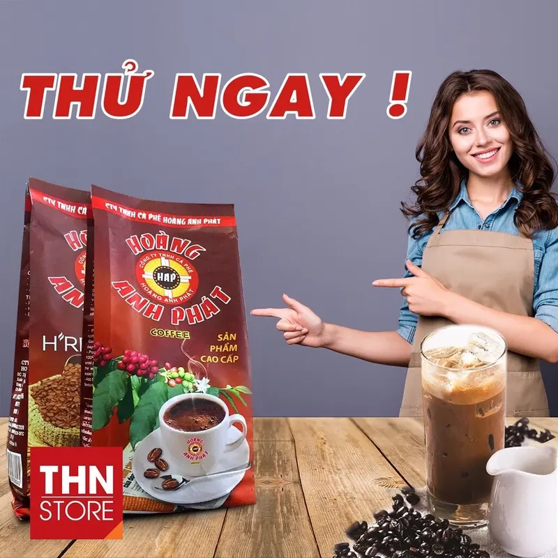 (Combo 2 bich 1kg)Cà Phê Pha Phin Hoàng Anh Phát H’REN RINA Cao Cấp - Gói 500g 0