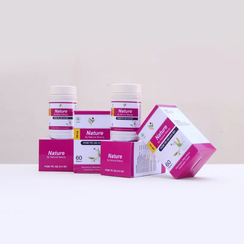 VITAMIN NATURE ( Paket 3 Botol ) Isi 60 Kapsul Suplement Kesehatan By Natural Beauty Original BPOM Busui 8