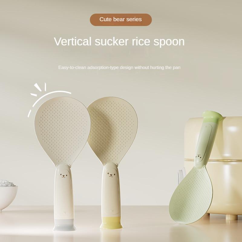 New Suction Cup Rice Spoon Can Stand Up and Not Stick To Rice Rice ...