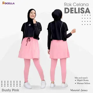 Rocella Setelan Olahraga Hijab setelan Gloria dan Rok Celana Delisa  Outfit Olahraga Rocella Rok Celana Olahraga Pakaian Olahraga Jogging Running Senam Lari Muslimah 5