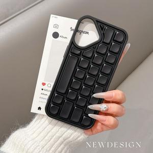 Ốp Điện Thoại Nút 3D Sáng Tạo, Tương Thích Với Apple 16, Mẫu Mới Cho 15 / 14 / 13 / 12 / 11, Phong Cách Cặp Đôi, Thiết Kế Đơn Giản, t4b01-15