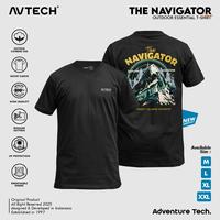Gambar AVTECH - T-Shirt Kaos Lengan Pendek Outdoor Gunung Casual Harian Cotton Combed - THE NAVIGATOR - Hitam, M dari Avtech Adventure Technology Kota Administrasi Jakarta Timur 1 Tokopedia