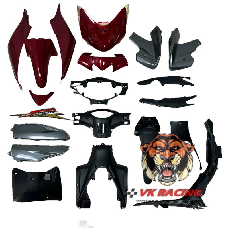  Dàn áo Wave s110 màu đỏ đô 2008-2010 - tặng tem 3 lớp 