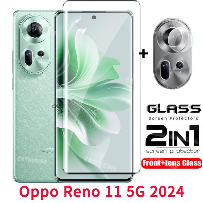Miếng Dán Kính Cường Lực Oppo Reno 11 5G 2024, Bảo Vệ Màn Hình 2 Trong 1, Cho Oppo Reno 11, OppoReno11, 11Pro, Reno11, 10 Pro Plus 5G, Kính Cường Lực Bao Phủ Toàn Bộ Phim Trước Ống Kính Sau