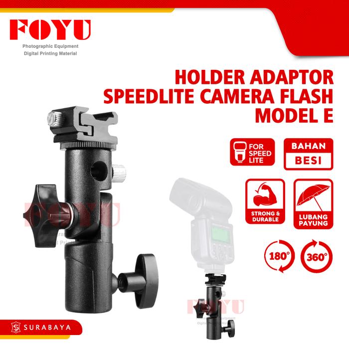 Gambar Holder Adaptor Speedlite Camera Flash Dengan Lubang Payung Model E Besi Kamera Lampu Tripod Ringlight dari Foyu Photo Kota Surabaya Tokopedia