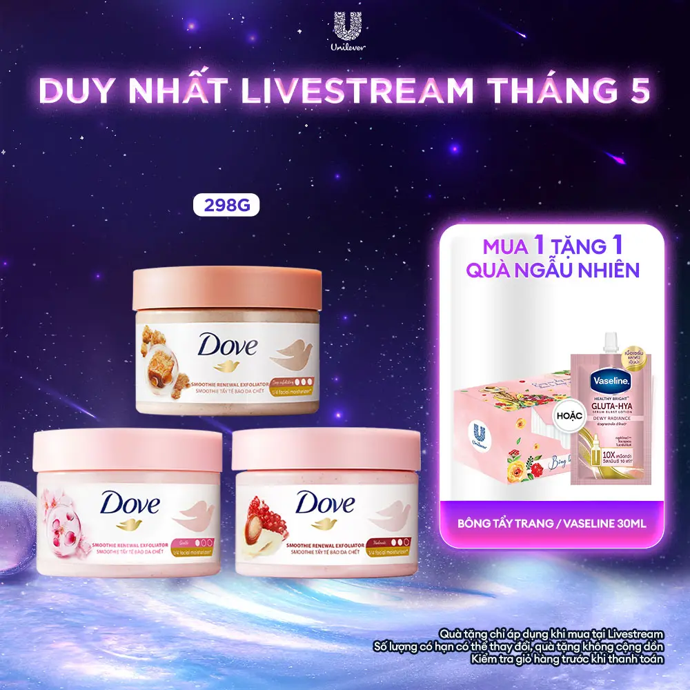 Smoothie Tẩy Da Chết Hỗ Trợ Làm Sạch & Dưỡng Da Body Dove 298G [1]