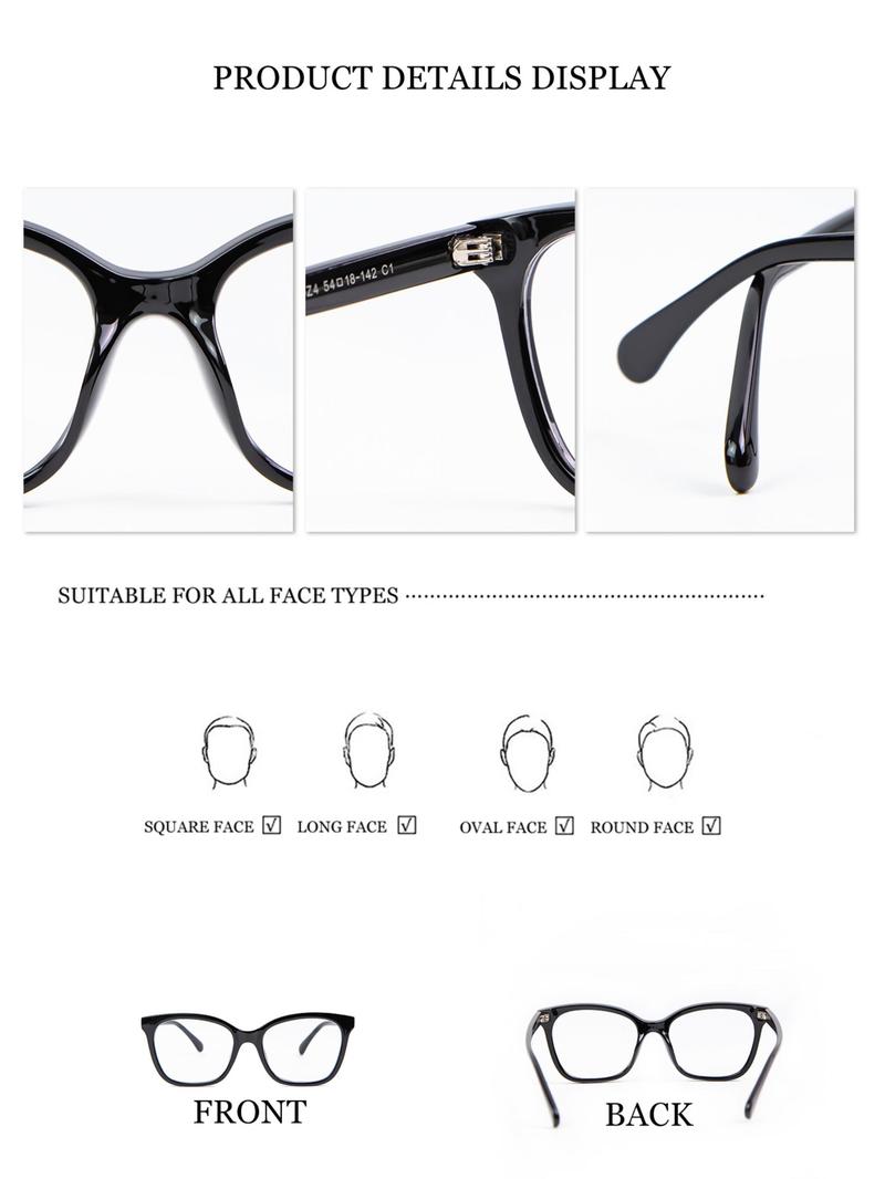 Product Introduction of Fashion Anti-blue Light Glasses, Simple Comfortable TR Material Eyeglasses for Women, Fashion Eyeglasses for Travel, Fishing and Outdoor Activities 6