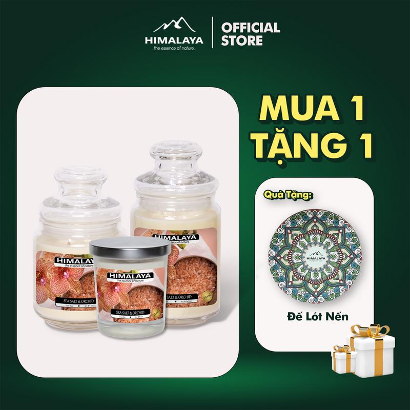 Nến thơm phòng cao cấp Himalaya - Sea Salt & Orchid 0