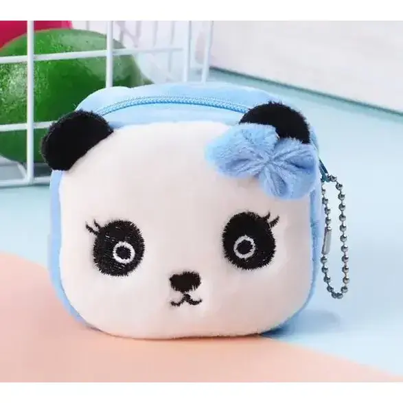 1PC Cute Chicken Plush Coin Purse Zipper Change Purse with Keychain Small Headphone Lipstick Bag Mini Wallet Money Bag Kids Gift