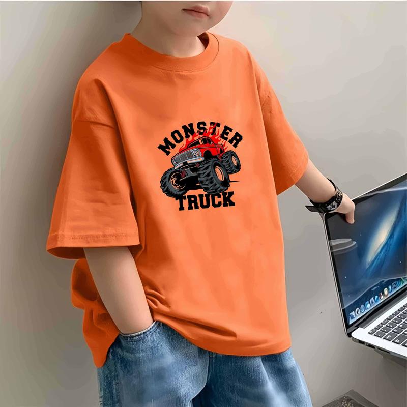 Áo Thun Ngắn Tay Quần Áo Trẻ Em, In Hình Xe Hơi Hoạt Hình Dễ Thương, Áo Dáng Rộng Và Dễ Phối Đồ Xu Hướng, Áo Mỏng, Hàng Mới Về Mùa Hè 2025 8