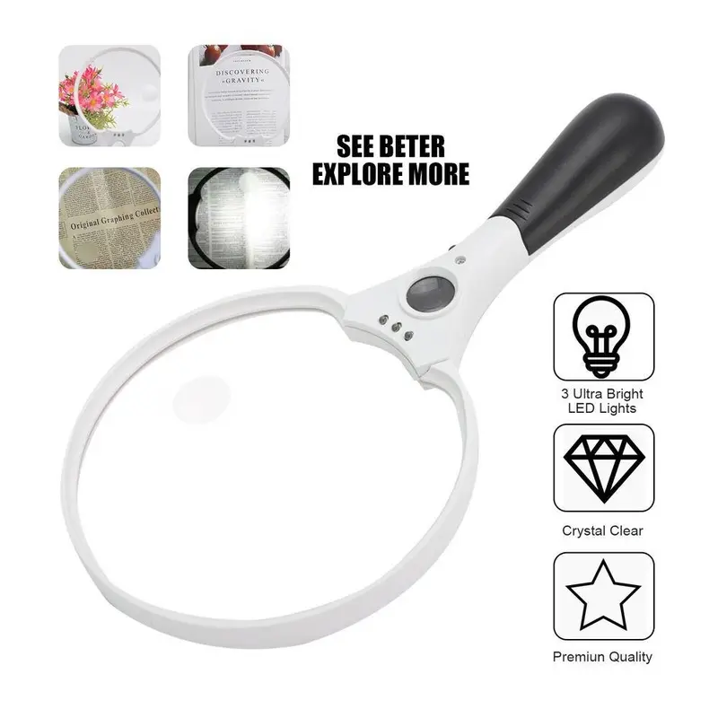 607B Reading 25X Extra Large Strong Hand Held Zoom Magnifyin - TikTok ...