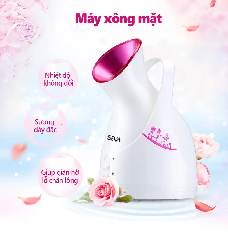 Máy xông hơi mặt Seka cao cấp công suất 280W 55ml giữ ẩm, làm sạch, se khít lỗ chân lông 1