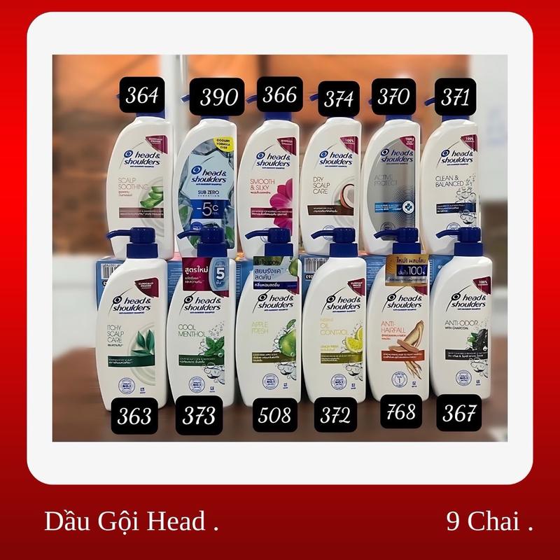 Dầu gội đầu hương bạc hà ngăn ngừa gàu giảm ngứa chống rụng tóc Head and Shoulders chai 370ml Nữ Women Dưỡng Tóc Chăm Sóc Tóc
