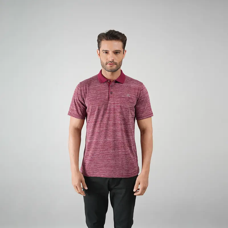 LGS - Kaos Polo Casual Pria - Lengan Pendek - Merah - Kerah Wangky - CTS.224.E3096.01.C 0
