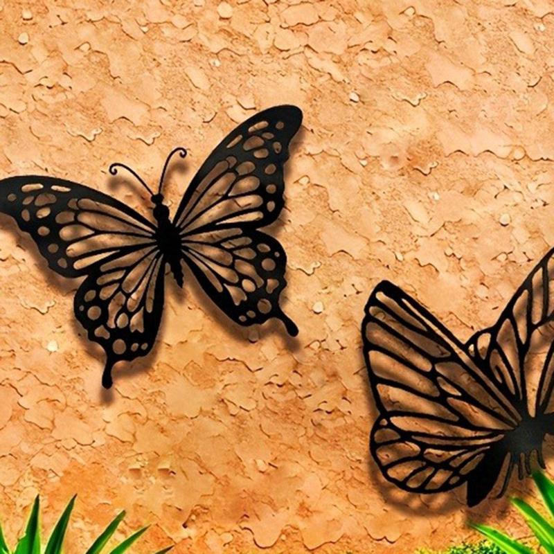 Butterfly Design Wall Art, 1 Count Iron Wall Decor, Wall Hanging Decor for Home Living Room Bedroom Garden Yard, Home Decor 3