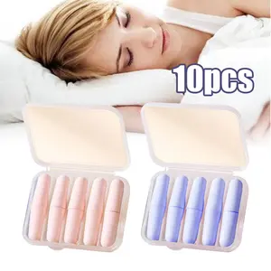 Alat Sumbat Telinga Isolasi 10pcs Earplugs Tidur Peredam Suara Penyumbat Telinga Busa untuk Konstruksi dan Mesin Berisik