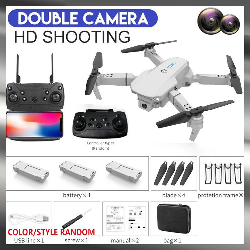 E88 Pro Camera kép 4K HD Drone có WiFi 1080P Điều hướng Pin 1800mAh Flycam Chụp Ảnh Flycam Chụp Ảnh